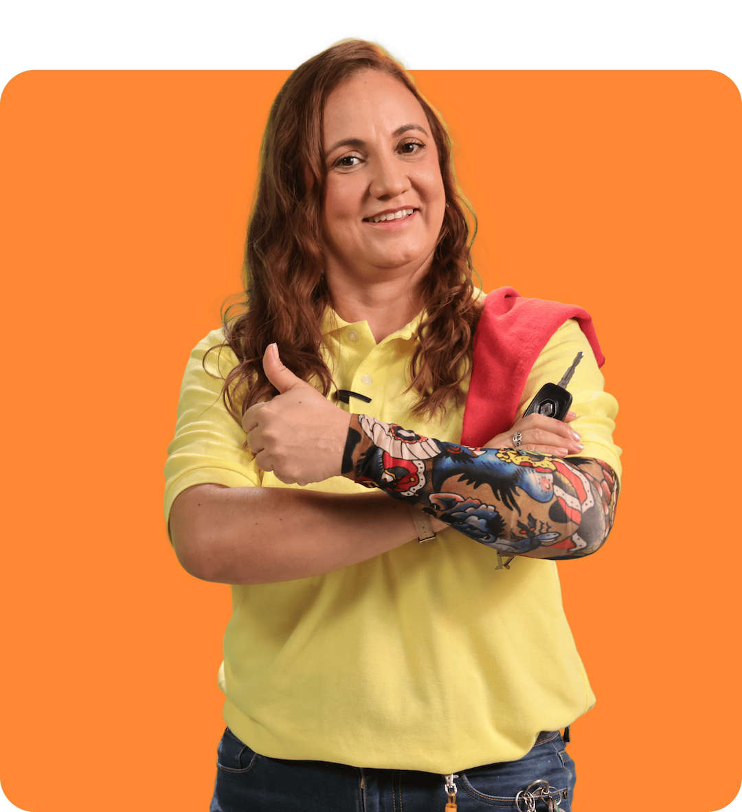 Mujer emprendedora sonriendo