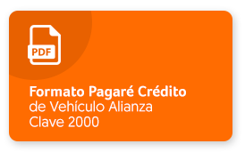 Formato Pagaré Crédito de Vehículo Alianza Clave 2000